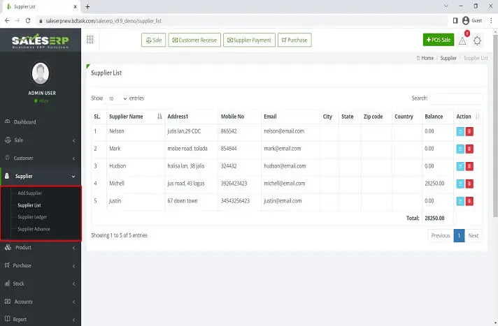 Manage Your Suppliers