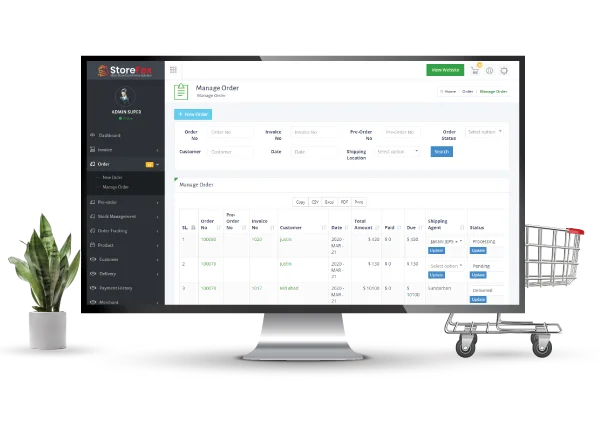 Order Management System of Storefex